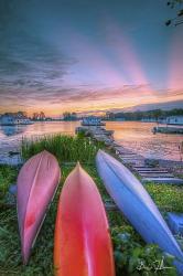 Colorful Houseboats | Obraz na stenu