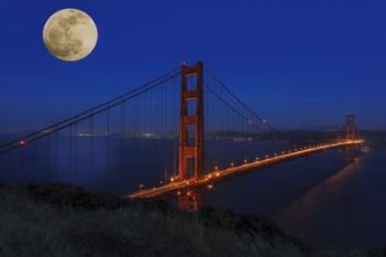 Golden Gate Bridge Full Moon | Obraz na stenu