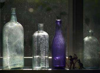 Still Life With Bottles And Found Figurines | Obraz na stenu