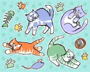 Fun Kitties Pawprints | Obraz na stenu