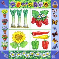 Gardening Veggies + Fruits Square | Obraz na stenu