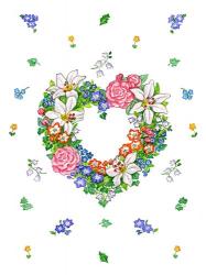 Lily Heart Wreath | Obraz na stenu