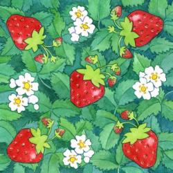Strawberries + Leaves | Obraz na stenu