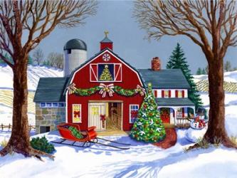 The Red Sleigh Barn | Obraz na stenu