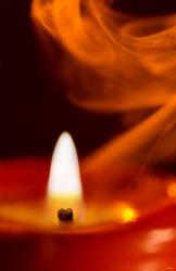 Orange Candle And Smoke | Obraz na stenu