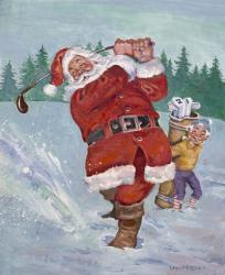 Snow Golfing Santa | Obraz na stenu