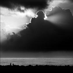 South Beach Sunrise #2  B/W | Obraz na stenu