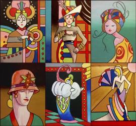 Art Deco Ladies 8 | Obraz na stenu