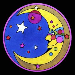 Pop Art Moon Circle | Obraz na stenu