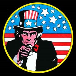 Pop Art Uncle Sam Circle | Obraz na stenu