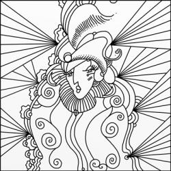 Lady 216 Linework | Obraz na stenu