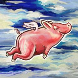 Flying Pig | Obraz na stenu
