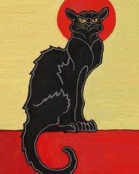 Black Cat Red Moon | Obraz na stenu