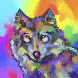 Pop Art - Wolf 2 | Obraz na stenu