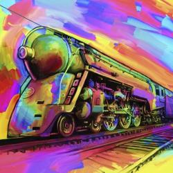 Pop Art - Train | Obraz na stenu
