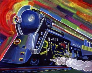 Pop Art Blue Train | Obraz na stenu
