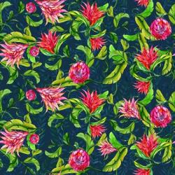 Tropical Flowers Pattern | Obraz na stenu