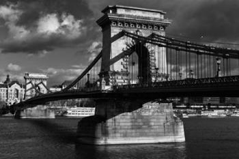 Budapest Chain Bridge BW | Obraz na stenu