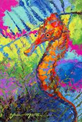 Miniature Majesty of the Ocean - Orange Caribbean Longsnout Seahorse | Obraz na stenu