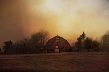 The Old Barn On A Fall Evening | Obraz na stenu