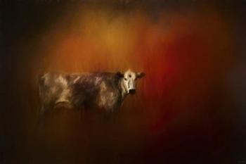 A Cow In Autumn | Obraz na stenu