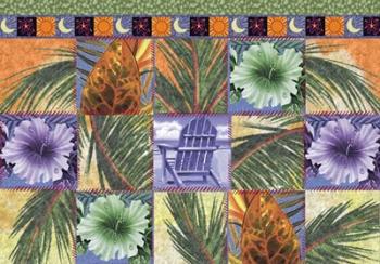 Quilt Palm Flower Mosaic | Obraz na stenu