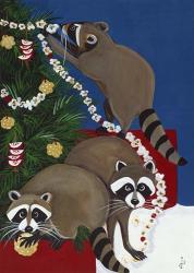 Christmas Raccoons | Obraz na stenu