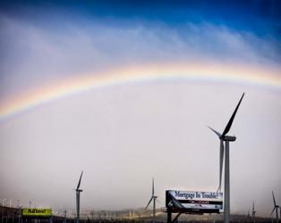 Rainbow and Windmills | Obraz na stenu