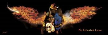No Greater Love Fireman Rescue | Obraz na stenu
