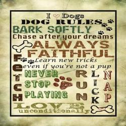 I Love Dogs - Dog Rules | Obraz na stenu
