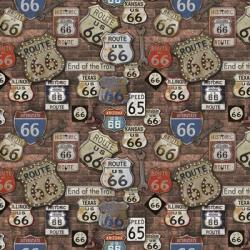 Route 66 on Brick | Obraz na stenu