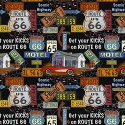 Route 66 -  Black I | Obraz na stenu