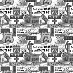 Route 66 - Grey | Obraz na stenu