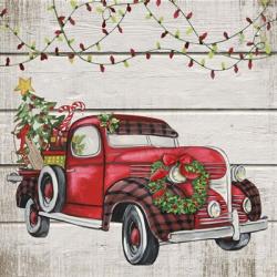 Vintage Christmas Truck-A | Obraz na stenu