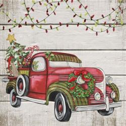 Vintage Christmas Truck-C | Obraz na stenu