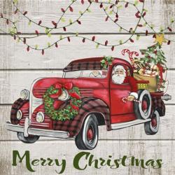 Vintage Christmas Truck-D | Obraz na stenu