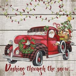 Vintage Christmas Truck-E | Obraz na stenu
