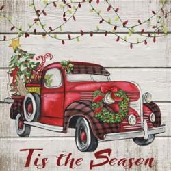Vintage Christmas Truck-F | Obraz na stenu