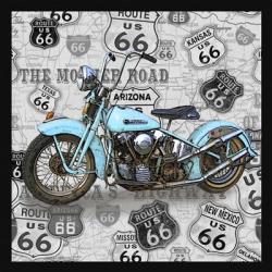 Vintage Motorcycles on Route 66-E | Obraz na stenu