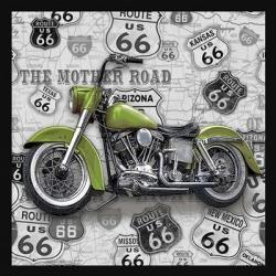 Vintage Motorcycles on Route 66-H | Obraz na stenu