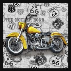 Vintage Motorcycles on Route 66-V | Obraz na stenu