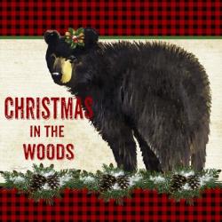 Christmas in the Woods - Bear | Obraz na stenu