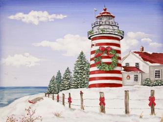 Christmas Lighthouse | Obraz na stenu