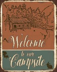 Lodge Sign - Welcome to the Campsite | Obraz na stenu