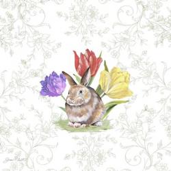 Bunnies In The Tulips-E | Obraz na stenu