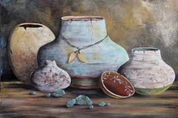 Clay Pottery Still Life-B | Obraz na stenu