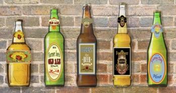 Beer Bottle On Brick-5 | Obraz na stenu