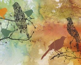 Birds On Watercolor | Obraz na stenu