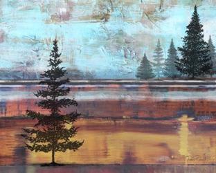 Abstract Misty Landscape With Trees | Obraz na stenu