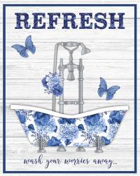 Blue Floral Bath Art B | Obraz na stenu